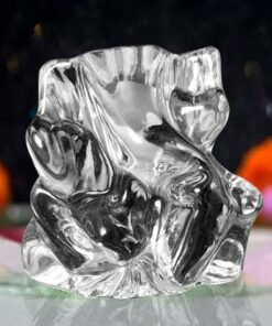 Crystal Glass Ganesha Idol for Home, Office and Car Dashboard