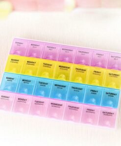 28 Days 4 Weeks Pill Medicine Box Organizer (Multi color)