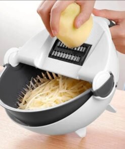 7 in 1 Multifunctional Vegetable Cutter/Slicer with Rotating Drain Basket