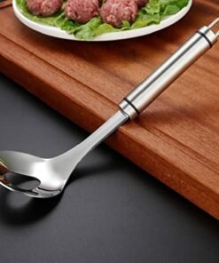 Non-Stick Stainless Steel Meatball Making Spoon with Hole