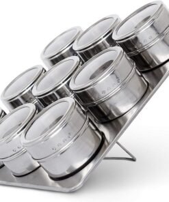 9 Pcs Magnetic Spice Rack