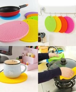 Silicone Round Coasters Trivets Mat Pads
