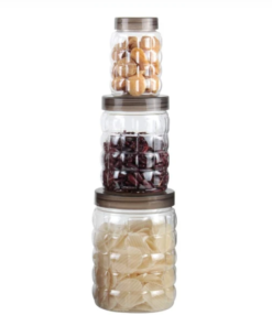 Stone Jars Set (Big 1200ml, Medium 600ml & Small 250ml size)