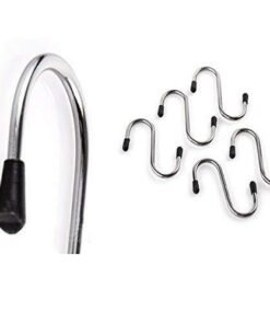 S-Shaped Stainless Steel Hanging Hooks - 5 pcs