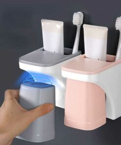 Punch-free Wall-mounted Toothbrush Holder Mouthwash Cup Set