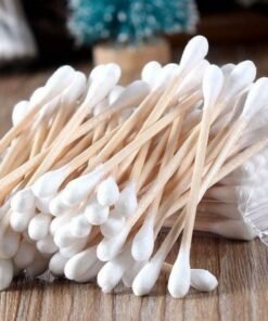 Biodegredable Earbuds With Wooden Sticks