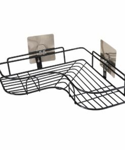 Metal Triangle Corner Shelf Black
