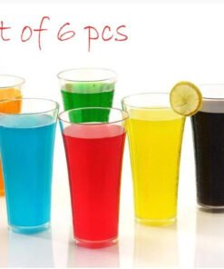 Stylish look Juicy Glass, Transparent Glasses Set 300ml (6pcs)
