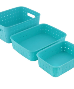Baskets for Storage(Set of 3) Sky Blue