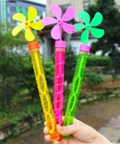 Small Bubble Stick with Fan Toy (MultiColor) (3pc)