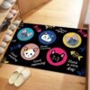 Crystal Velvet Door Bathroom Mat (Random Deisgn)