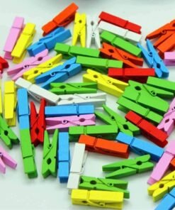 50 PC WOODEN CLIP (Multicolor)