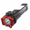 Multifunction Portable Led Flashlight with Power Bank Rechargeable Solar LED Torch Flashlight, Car Emergency Tool with Window Breaker, Cutter, Compass for Travel, Camping Hiking